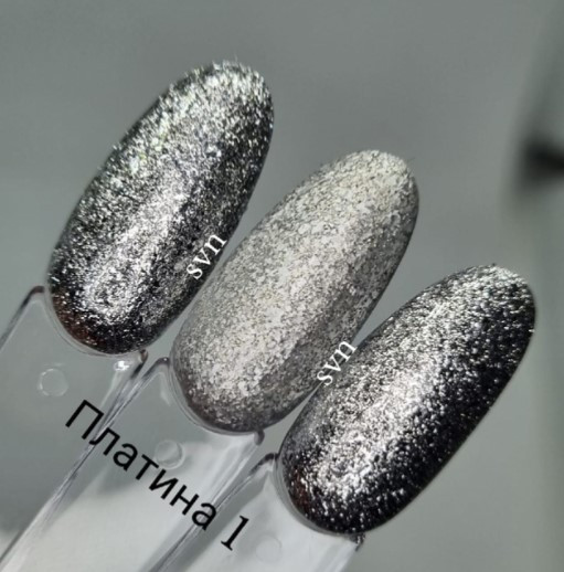 Гель лак срібло SVN Platinum №1 10мл