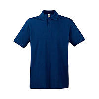 Стильная мужская летняя футболка поло синяя - XL