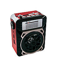 Ретро радиоприемник Golon RX-9133 Красный радио приемник, музыкальная колонка портативная USB+TF (NS)