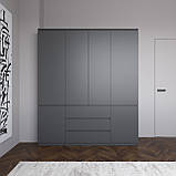 Шафа зі штангою та полицями, комплект з 2 пеналів з полицями та 1 шафа зі штангою з 3 шухлядами R9+R22-2, фото 4