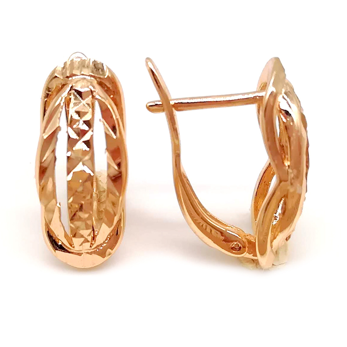 Сережки Xuping з медичного золота, в позолоті 18K, розмір 15х10 мм, ХР00158 (1)