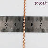 Ланцюжок "Снейк кручений", довжина 50 см, ширина 2 мм, вага 4 г, позолота РО, ЗЛ01243 (50 см), фото 3