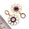 Сережки Xuping з медичного золота з фіолетовими фіанітами (куб. цирконієм), у позолоті, ХР00366 (1), фото 2
