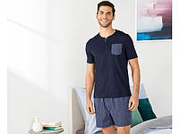Пижама мужская (футболка+шорты) Livergy S синий (02387)