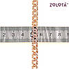 Набір "Ромб" (ланцюжок, браслет), довжина 55 і 20 см, ширина 6 мм, вага 30 г, позолота РО, ЗЛ00746 (1), фото 2