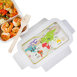 Ланч бокс Карта (з пшеничного еко-волокна)