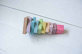 Дитяча дерев'яна іграшка. Піраміда кольорова. Екопродукт. 9х21см
