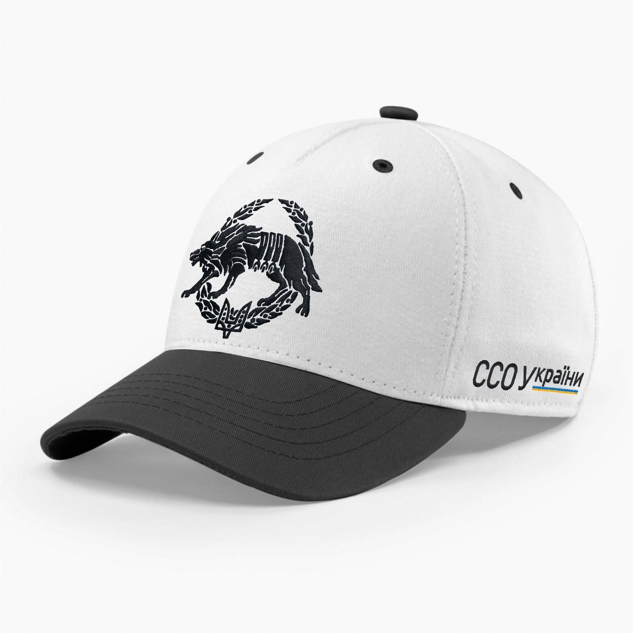 Кепка бейсболка INAL з емблемою ССО України S / 53-54 Білий/ Чорний 52453, фото 1