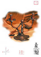 Ковані підсвічники на 2 свічки