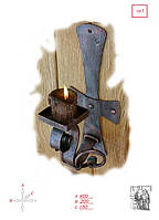 Кований підсвічник настінний