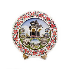 Тарілка дерев'яна 7 віконечок