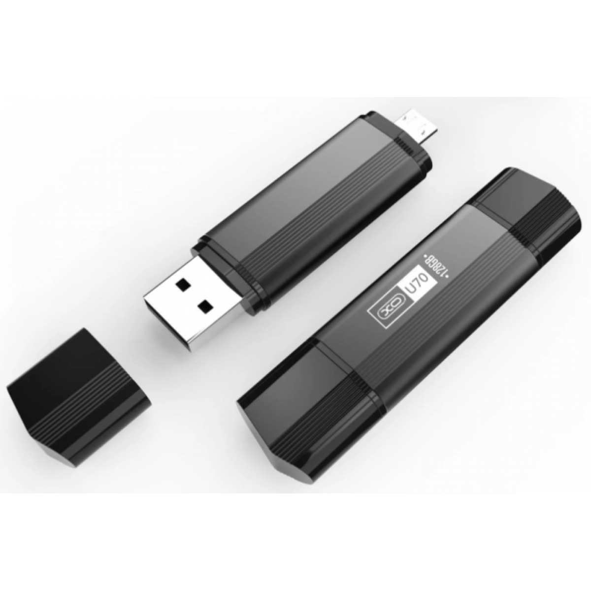 USB флешка 2в1 4GB XO U70 OTG Micro USB-USB 2.0U для телефона, комп'ютера