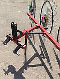 Граблі вушко Сонечко на 3 колеса (спиця 6 мм) для мінітрактора (3Т), фото 8