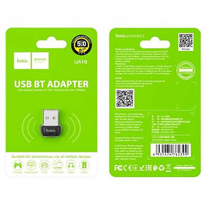Адаптер Bluetooth Hoco Wireless Adaptors UA18 Black, фото 4