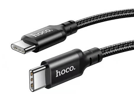 Кабель Hoco X14 Double speed 60W charging data cable Type-C to Type-C ( L-1M ) Black, фото 1