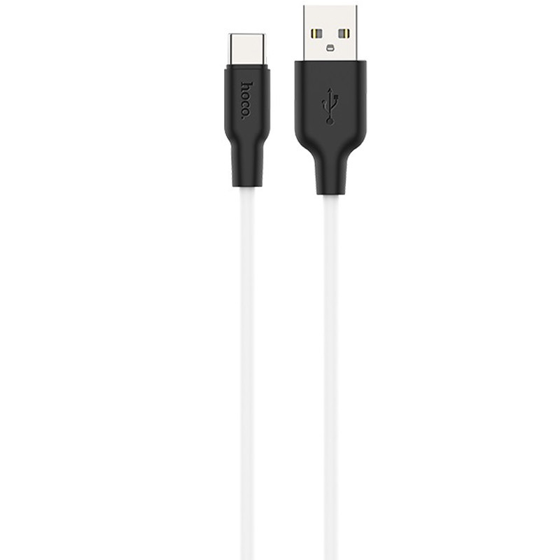 Кабель Hoco X21 Plus Silicone charging cable for Type-C 2m Black & White