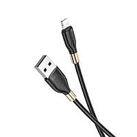 Кабель Hoco U92 Gold collar charging data cable for Lightning Black