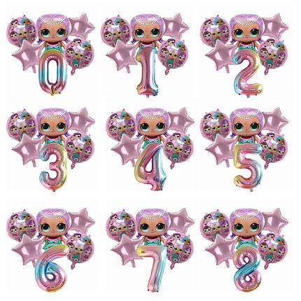 Набір із кульок | Лялька Лол Русалка з цифрою, фото 2