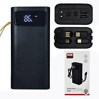 УМБ XO PR142 УМБ with cable 30000mAh (4 input 5 output) Black