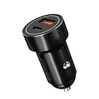 Автомобильное зарядное устройство XO CC32 PD+QC3.0 20W USB/Type-c car charger Black