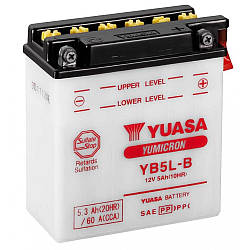 Mотоакумулятор Yuasa 5.3 ah YB5L-B R+ (сухозаряджений)