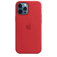 Чехол Silicone Case with MagSafe & SplashScreen iPhone 12 Pro Max Red