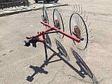 Граблі сіна Сонечко на 3 колеса (спиця 6 мм) для мотоблока та мототрактора (1Т), фото 3