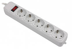 Мережевий фільтр 4,5м Gembird, 5 розеток, сірий (SPG5-G-15G)
