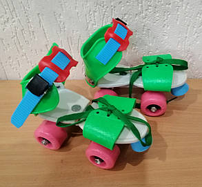 Ролики дитячі на чотирьох колесах (розсувні від 16 см до 22 см), фото 2