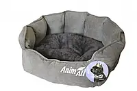 Лежак AnimAll Rolyal S для собак, серый, 48×42×20 см