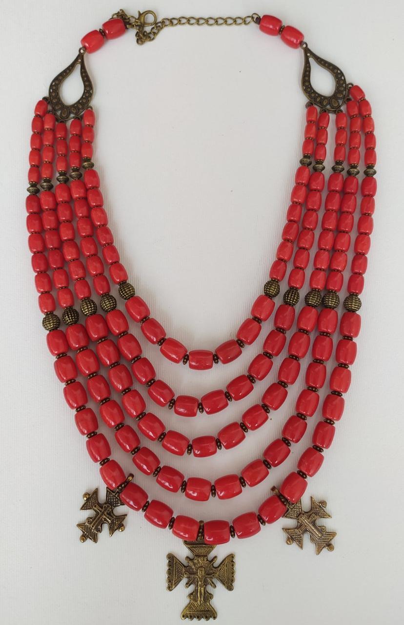 Народні намисто з натурального коралу, фото 1