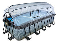Басейн EXIT прямокутний з куполом 540х250х122 см з пісочним фільтром + тепловий насос