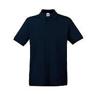 Мужская летняя рубашка поло темно-синяя под вышивку или принт - S, L, XL, 2XL