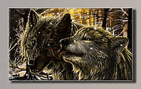 Картина (не раскраска) HolstArt Art-wolves 55x32.5см арт.HAS-131