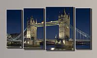 Картина модульна HolstArt Тауерський міст у Лондоні 54x103 см 4 модулі арт.HAF-016