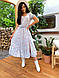 Стильне літнє плаття нижче коліна висока талія софт із розрізом, фото 5