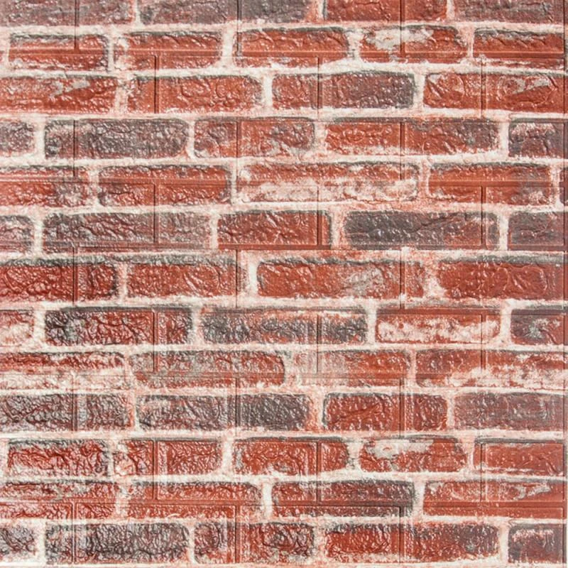 Панель стінова 3D 700х770х5мм ЧЕРВОНА КАТЕРИНОСЛАВСЬКА ЦЕГЛА 43 (цегла) Os-CZ-02-5, фото 1