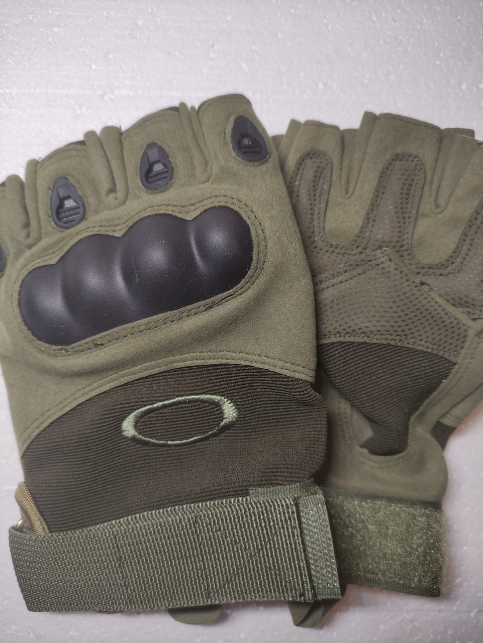 Тактичні рукавички Oakley безпалі колір олива розмір XL