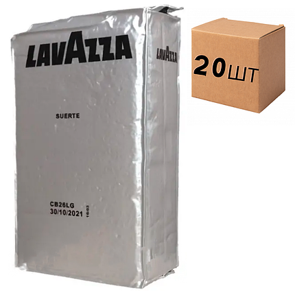 Ящик меленої кави Lavazza Suerte 250 г (у ящику 20 шт), фото 2