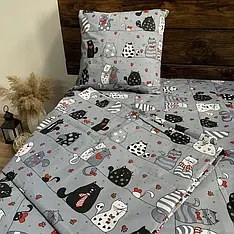 Дитячий комплект постільної білизни в ліжечко "Мурчики"