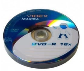 DVD-R Videx 16х 4.7Gb Mamba bulk(10)№5650