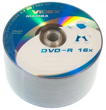 DVD-R Videx 16х 4.7Gb Mamba bulk(50)№5667