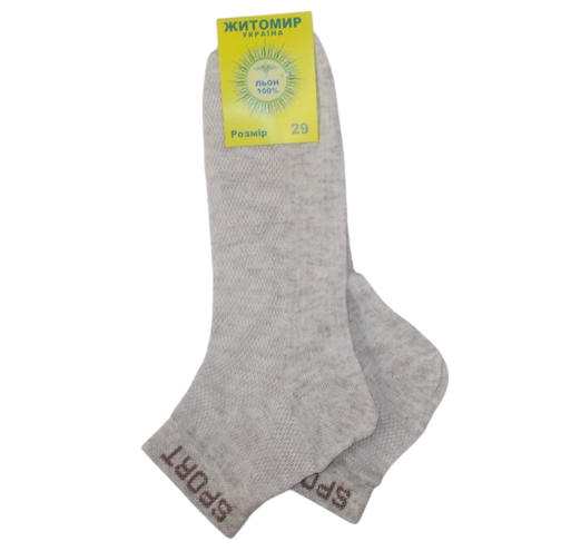 Чоловічі шкарпетки сітка льон Житомир 43-45 бежеві ж29
