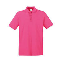 Яркая мужская летняя футболка-поло малинового цвета - S, XL, 2XL
