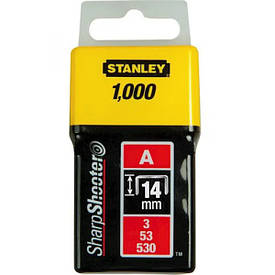 Скоби для степлера STANLEY "Light Duty" тип "А", h= 14 мм, 1000 шт. 1-TRA206T