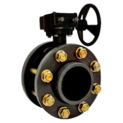 Поворотний клапан з фланцями, ручне керування, з редуктором