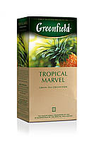 Чай Грінфілд зелений зі смаком яблука та цитрусові Tropical Marvel 25 пакетиків