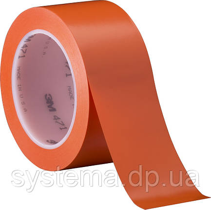 ЗМ™ 471 - Стрічка для розмітки підлоги і сигнальної маркування, 51х0,13 мм, помаранчевий, рулон 33 м, фото 2
