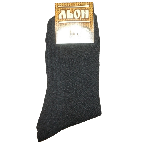 Шкарпетки чоловічі сітка льон і бавовна 41-45 темно-сірі