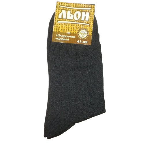 Шкарпетки чоловічі сітка льон і бавовна Дукат 41-45 чорні